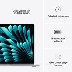 Apple 13" MacBook Air: Apple M4 chip with 10-core CPU and 8-core GPU, 16GB, 256GB SSD - Gümüş - 10